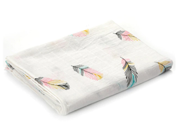 Leaf Muslin Swaddle – Baby Belle Israel - Main Image