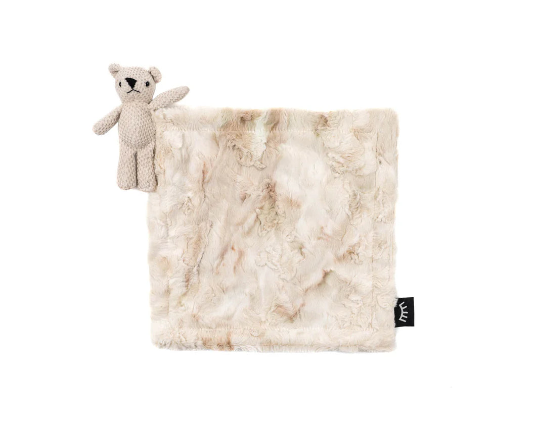 Smokey Creme Bear Minky Lovey