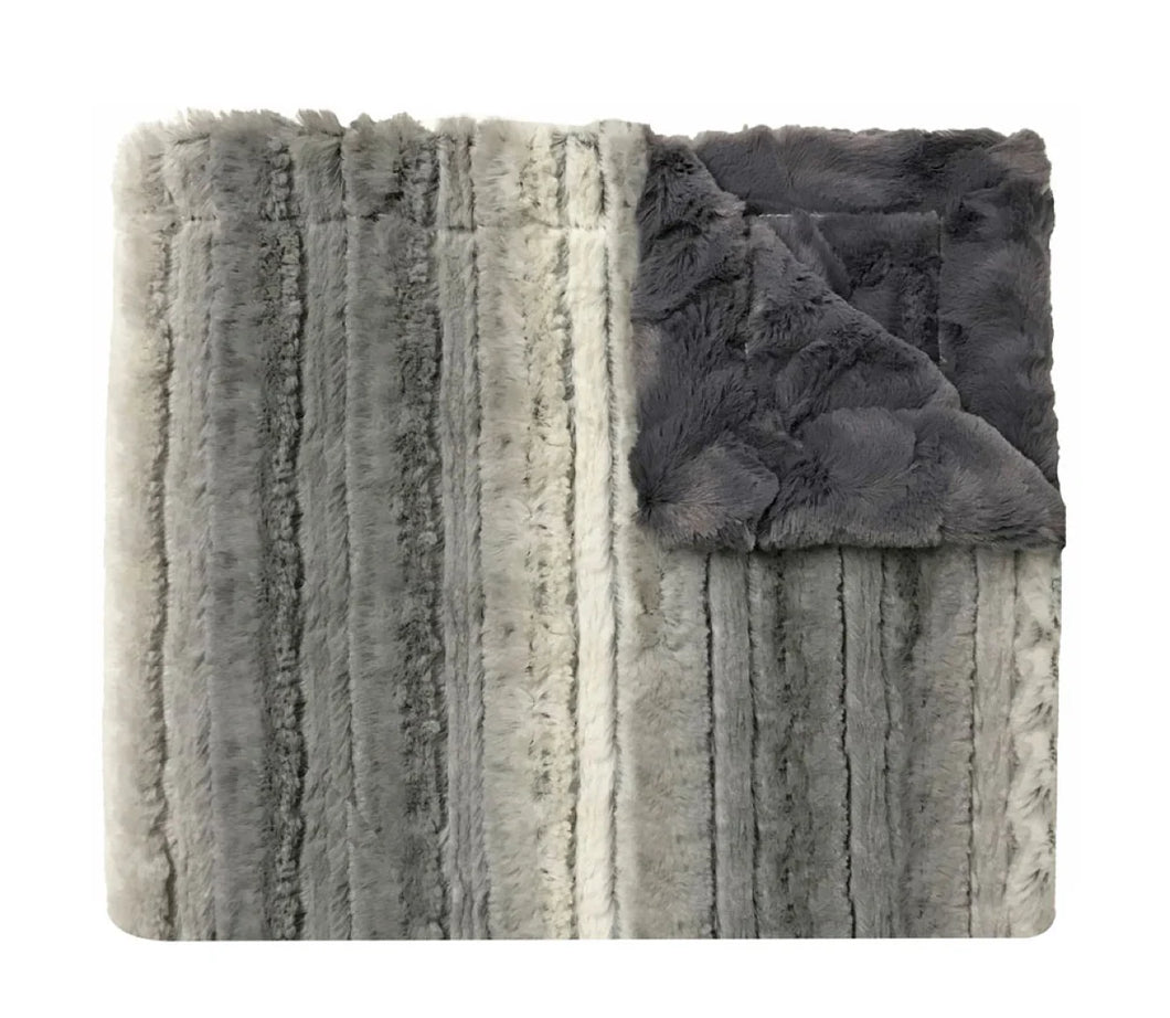 Ombre Crush Grey Minky Blanket