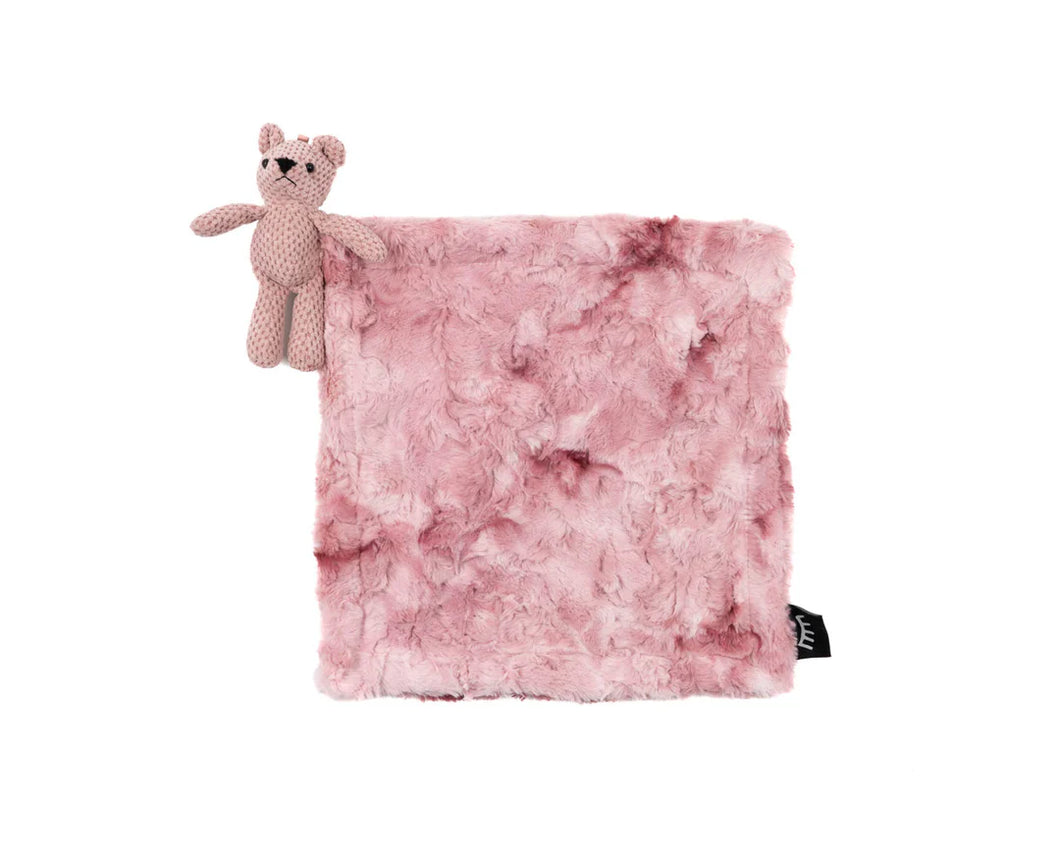 Smokey Mauve Bear Minky Lovey