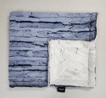 Load image into Gallery viewer, Snowflake Denim Minky Blanket
