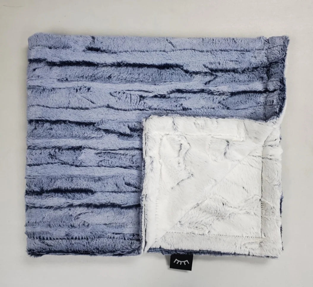 Snowflake Denim Minky Blanket