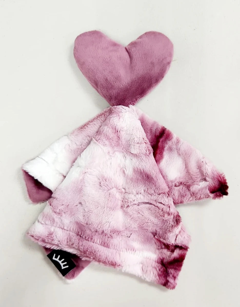 Sorbet Raspberry Heart Minky Lovey