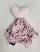 Load image into Gallery viewer, Wild Rabbit Mauve Heart Minky Lovey
