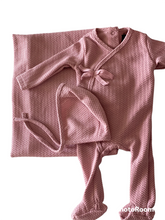 Load image into Gallery viewer, Textured Wrap Layette in Pink- Cuddle &amp; Coo
