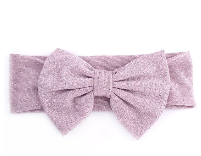 Pale Purple Bow headband 3-6m