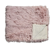 Load image into Gallery viewer, Shaggy Mauve Cream Minky Blanket
